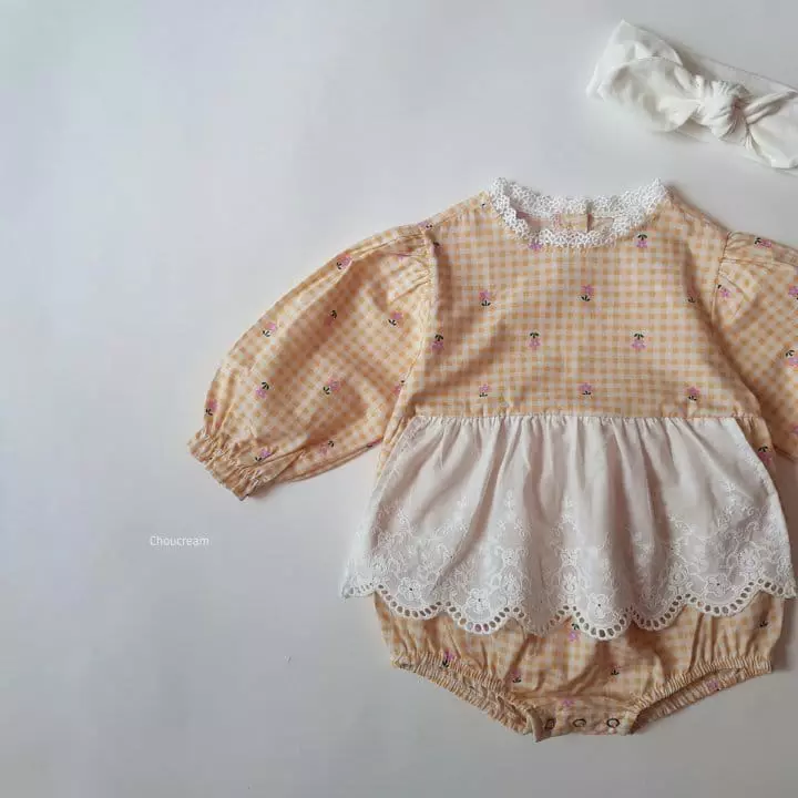 Choucream - Korean Baby Fashion - #babyoutfit - Picnic Bodysuit - 3