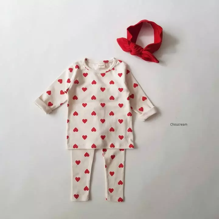 Choucream - Korean Baby Fashion - #babyoutfit - Heart Easywear - 5