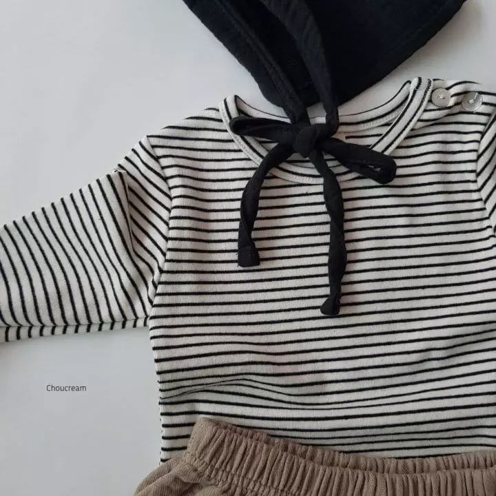 Choucream - Korean Baby Fashion - #babyoutfit - Bebe Stripes Tee - 10