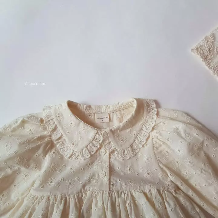 Choucream - Korean Baby Fashion - #onlinebabyboutique - Lace Collar Bodysuit - 3