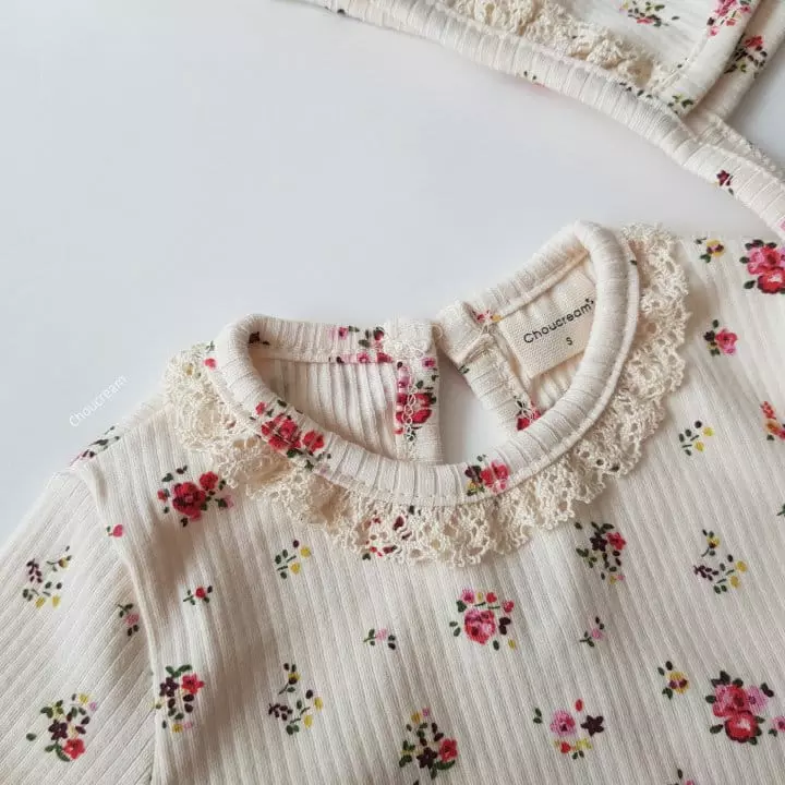Choucream - Korean Baby Fashion - #onlinebabyboutique - Lolo Flower Lace Bodysuit with Bonnet - 11