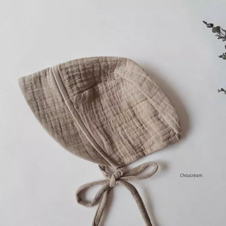 Choucream - Korean Baby Fashion - #onlinebabyshop - Natural Bonnet - 4