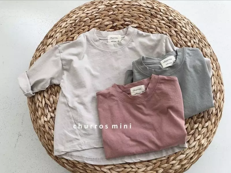 Churros - Korean Baby Fashion - #babyboutique - Mini Basic Unbalance Tee - 8