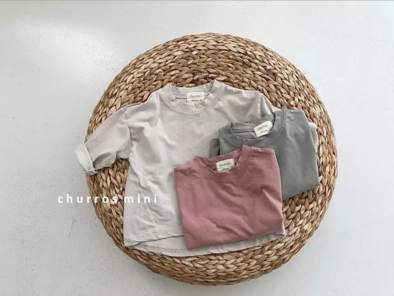 Churros - Korean Baby Fashion - #babyboutiqueclothing - Mini Basic Unbalance Tee - 9