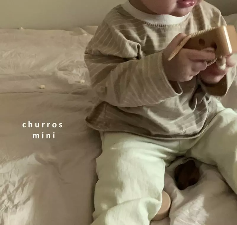 Churros - Korean Baby Fashion - #babyboutiqueclothing - Mini Stripes Unbalance Tee - 6