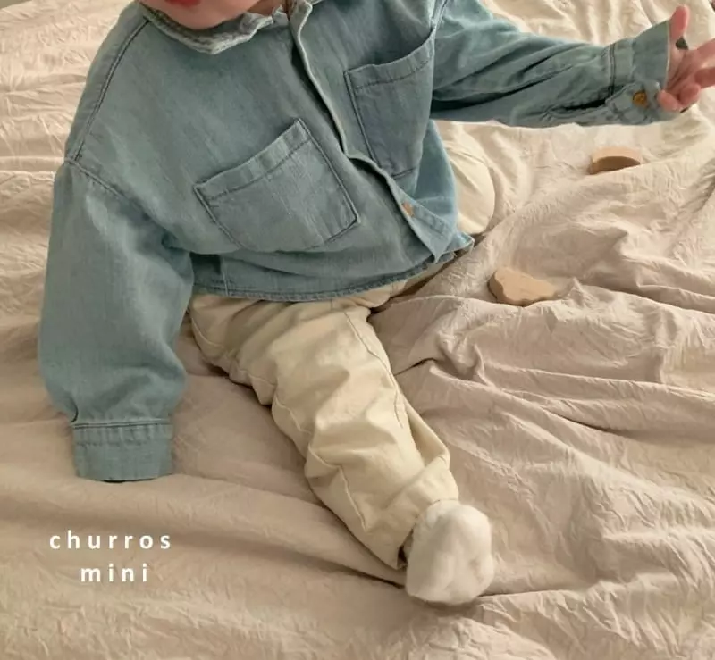 Churros - Korean Baby Fashion - #babyboutiqueclothing - Mini Classic Denim Shirt - 3