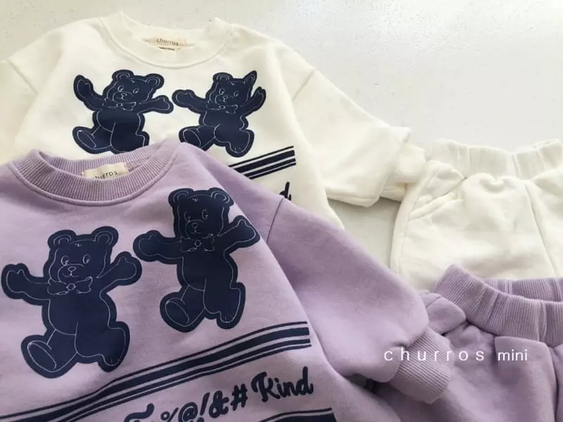 Churros - Korean Baby Fashion - #babyboutiqueclothing - Mini Bear Top Bottom Set - 10