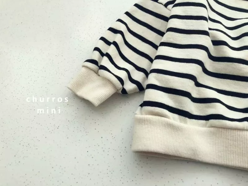 Churros - Korean Baby Fashion - #babyclothing - Mini Stripes Sweatshirt - 9
