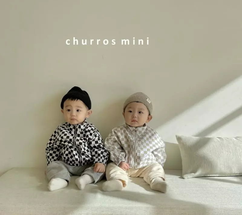 Churros - Korean Baby Fashion - #babyclothing - Mini Checker Board Jumper - 6
