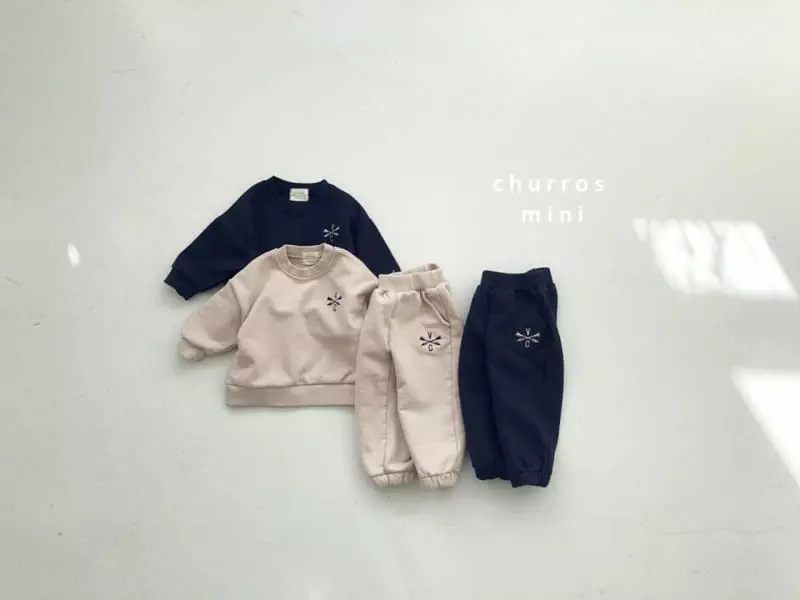 Churros - Korean Baby Fashion - #babyclothing - Mini Arrow Embroidery Top Bottom Set