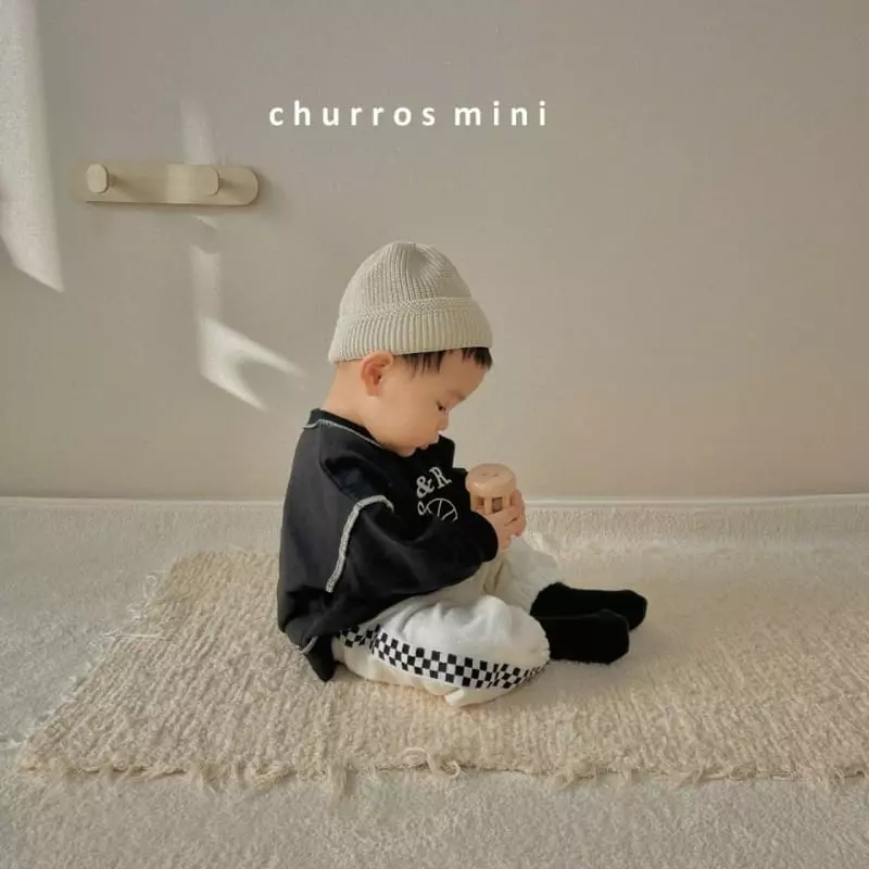 Churros - Korean Baby Fashion - #babyfashion - Mini Check Point Jogger Pants - 6