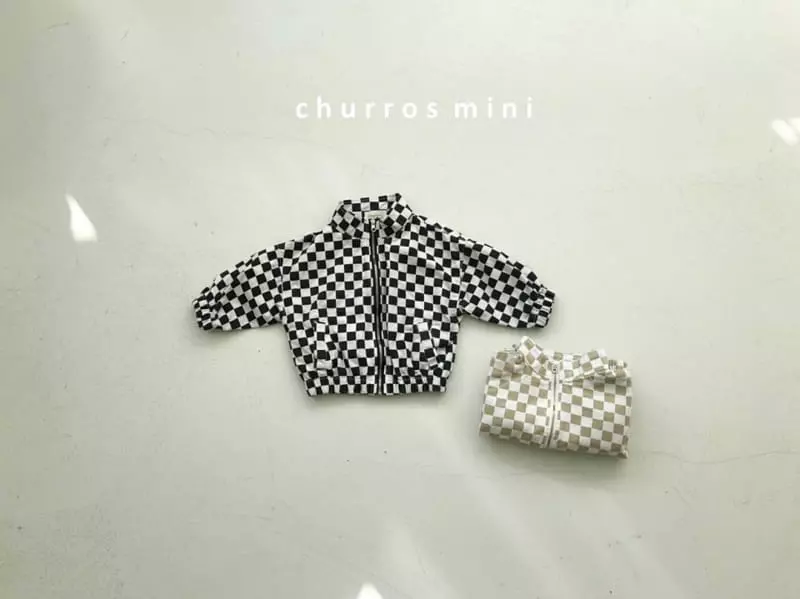 Churros - Korean Baby Fashion - #babyfever - Mini Checker Board Jumper - 8