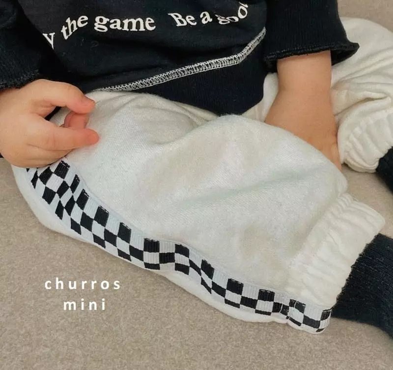 Churros - Korean Baby Fashion - #babygirlfashion - Mini Check Point Jogger Pants - 8