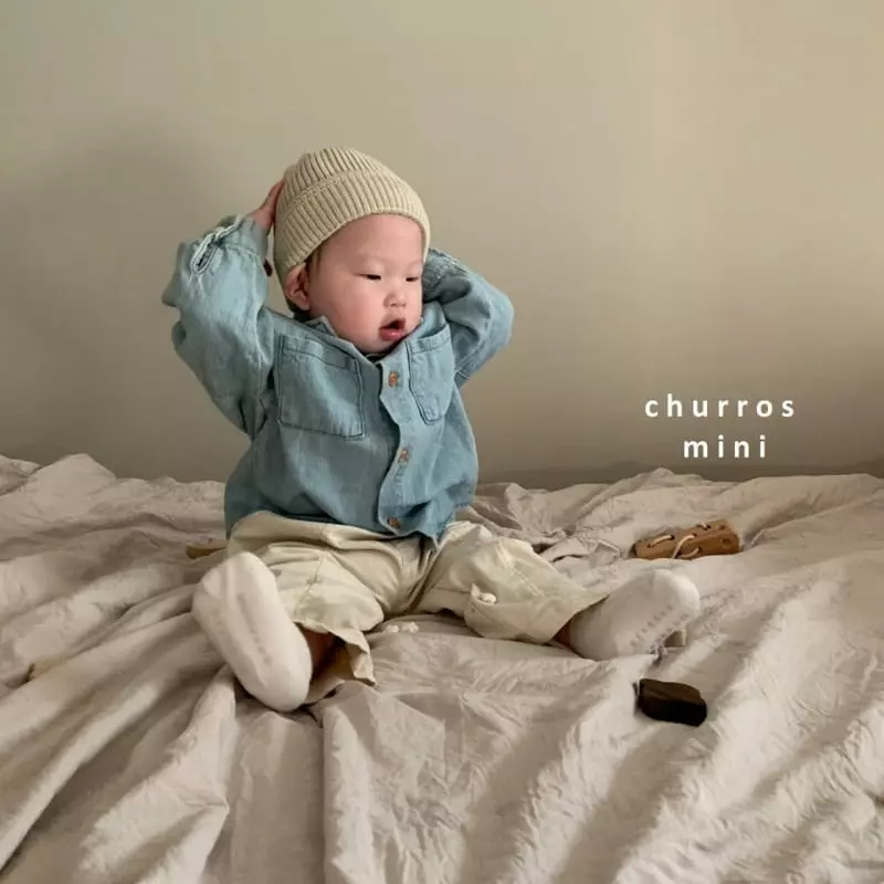 Churros - Korean Baby Fashion - #babygirlfashion - Mini Classic Denim Shirt - 7