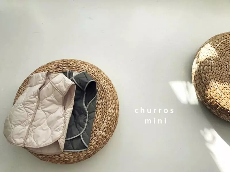 Churros - Korean Baby Fashion - #babygirlfashion - Mini Circle Quilting Long Vest