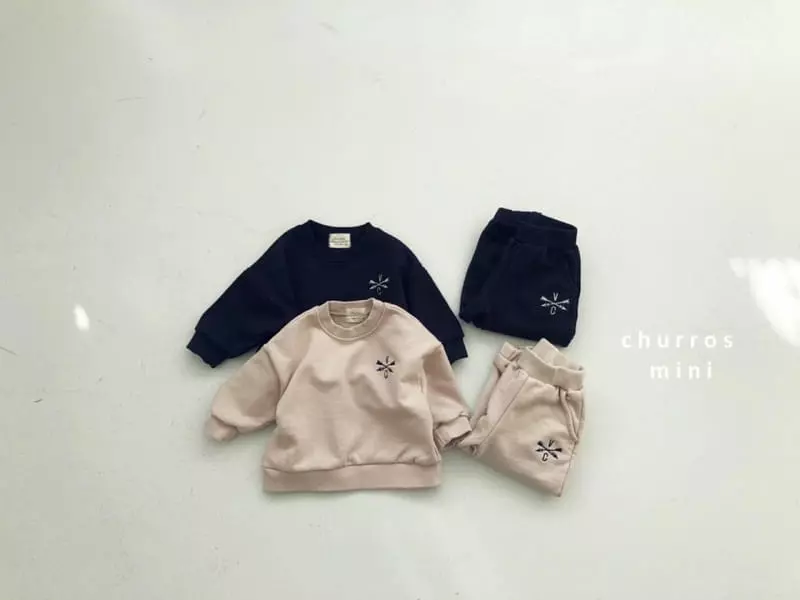 Churros - Korean Baby Fashion - #babylifestyle - Mini Arrow Embroidery Top Bottom Set - 5