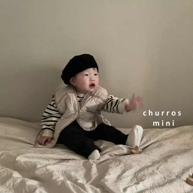 Churros - Korean Baby Fashion - #babylifestyle - Mini Circle Quilting Long Vest - 2