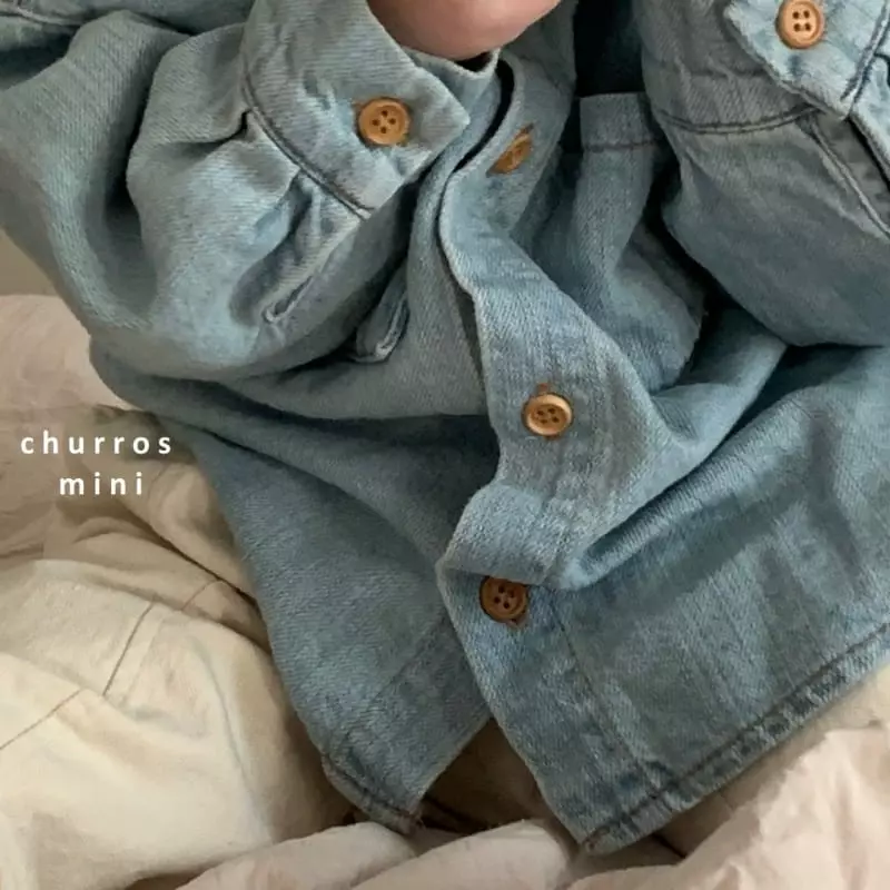 Churros - Korean Baby Fashion - #babyoninstagram - Mini Classic Denim Shirt - 9
