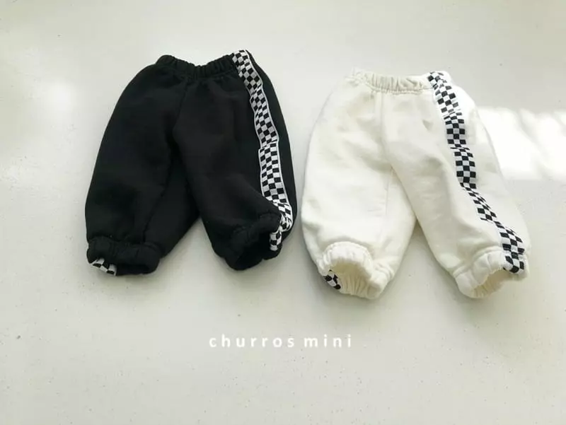 Churros - Korean Baby Fashion - #babyootd - Mini Check Point Jogger Pants - 11