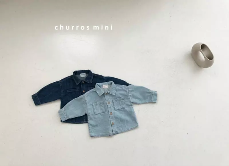 Churros - Korean Baby Fashion - #babyootd - Mini Classic Denim Shirt - 10