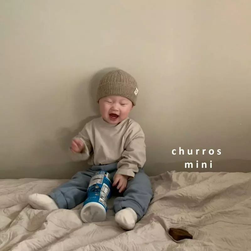 Churros - Korean Baby Fashion - #babyoutfit - Mini Basic Unbalance Tee - 2