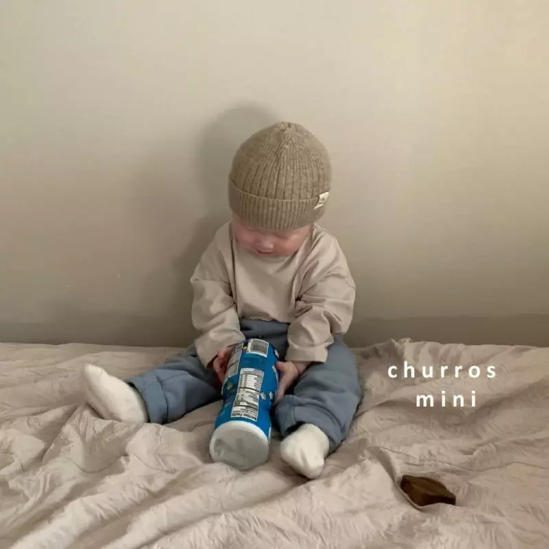 Churros - Korean Baby Fashion - #babyoutfit - Mini Basic Unbalance Tee - 3