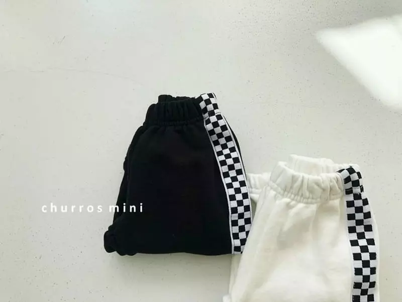Churros - Korean Baby Fashion - #babyoutfit - Mini Check Point Jogger Pants - 12
