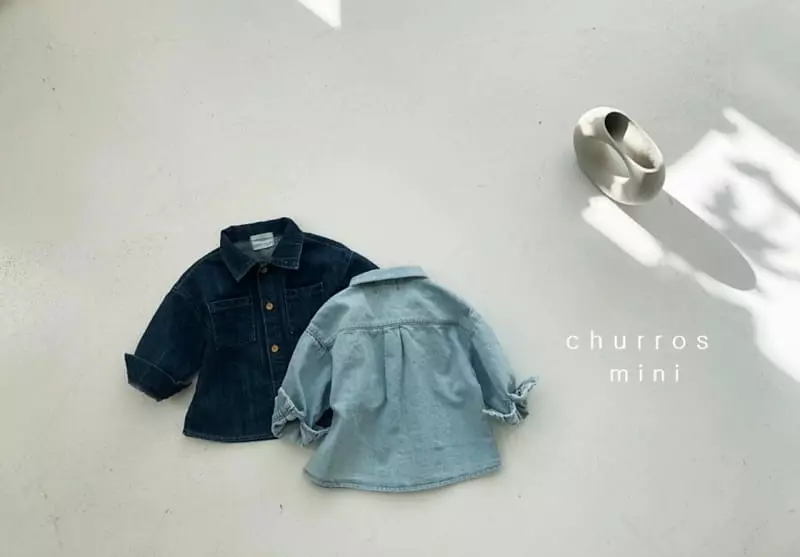 Churros - Korean Baby Fashion - #babyoutfit - Mini Classic Denim Shirt - 11