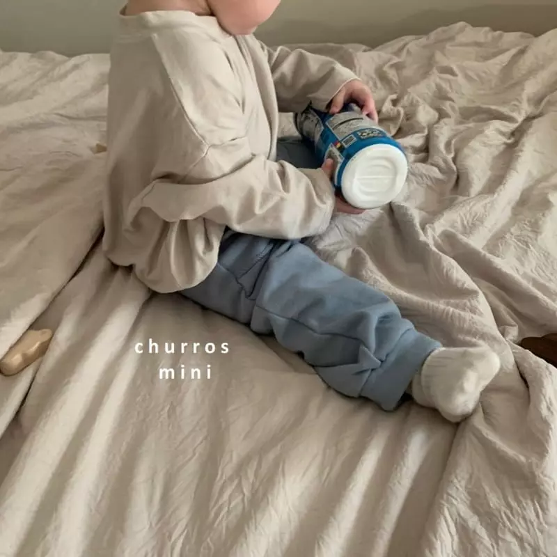 Churros - Korean Baby Fashion - #babyoutfit - Mini Basic Unbalance Tee - 4