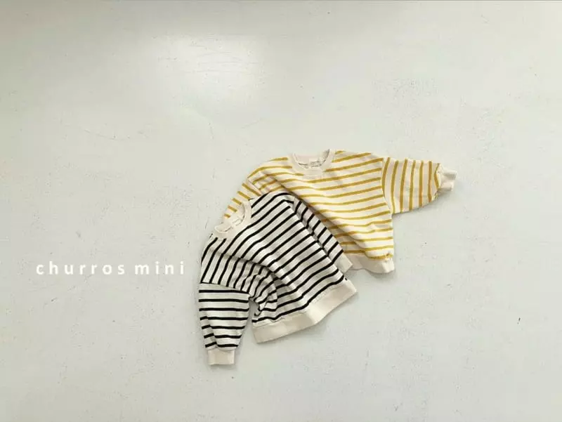 Churros - Korean Baby Fashion - #babywear - Mini Stripes Sweatshirt - 3