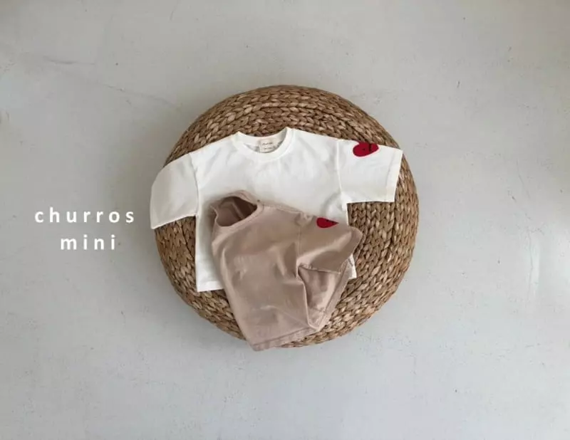Churros - Korean Baby Fashion - #babywear - Mini Heart Capri Tee - 11