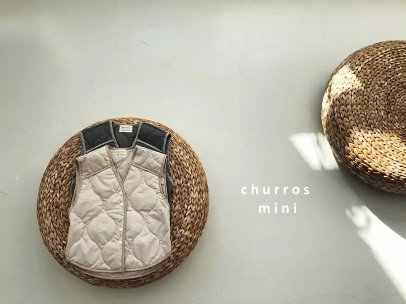 Churros - Korean Baby Fashion - #babywear - Mini Circle Quilting Long Vest - 7