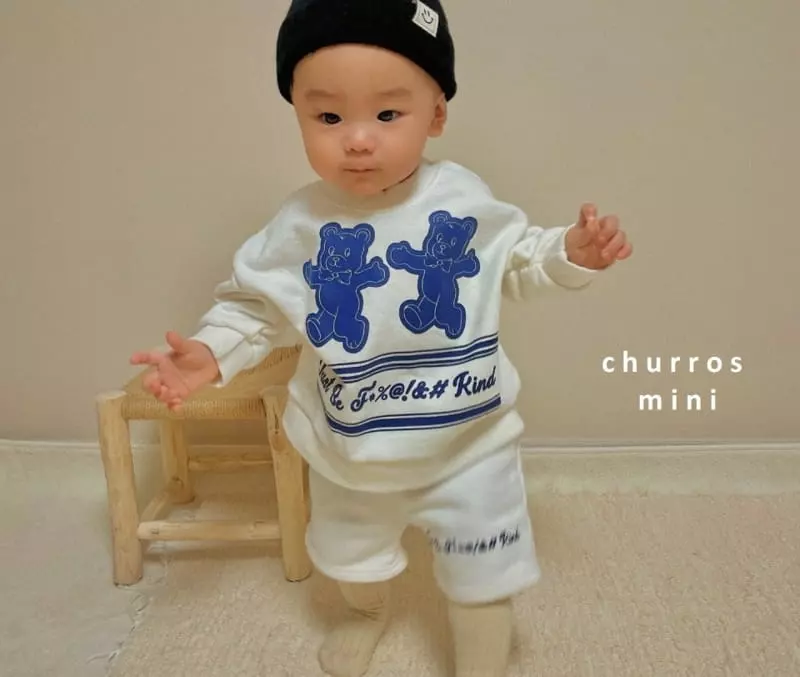 Churros - Korean Baby Fashion - #babywear - Mini Bear Top Bottom Set - 5
