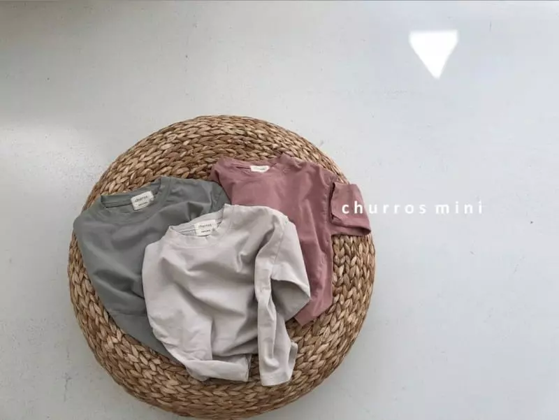 Churros - Korean Baby Fashion - #onlinebabyboutique - Mini Basic Unbalance Tee - 5