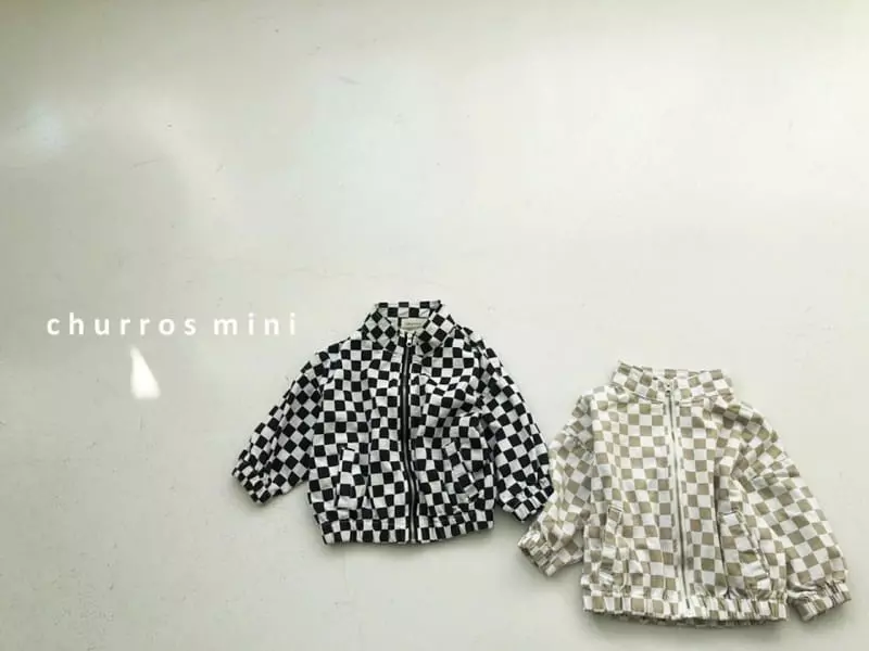 Churros - Korean Baby Fashion - #onlinebabyboutique - Mini Checker Board Jumper