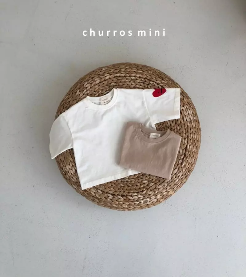 Churros - Korean Baby Fashion - #onlinebabyboutique - Mini Heart Capri Tee - 12