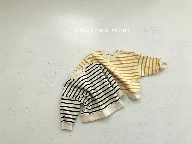 Churros - Korean Baby Fashion - #smilingbaby - Mini Stripes Sweatshirt - 6