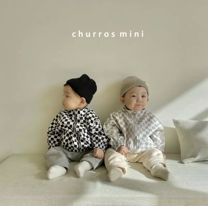 Churros - Korean Baby Fashion - #smilingbaby - Mini Checker Board Jumper - 3