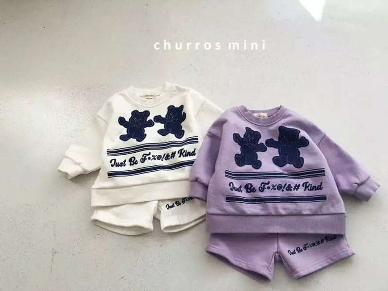 Churros - Korean Baby Fashion - #smilingbaby - Mini Bear Top Bottom Set - 8