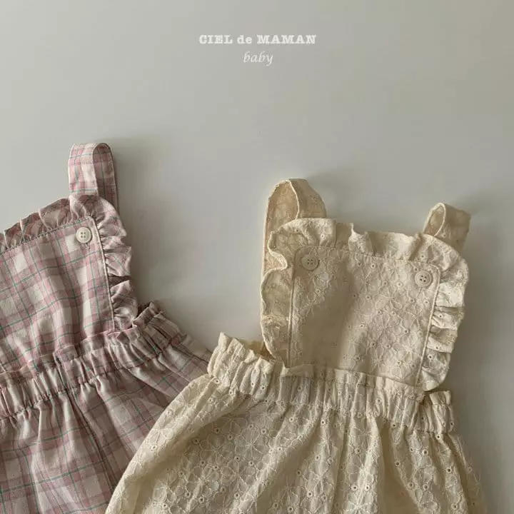 Ciel De Maman - Korean Baby Fashion - #babyboutiqueclothing - Spring Frill Dungarees - 9