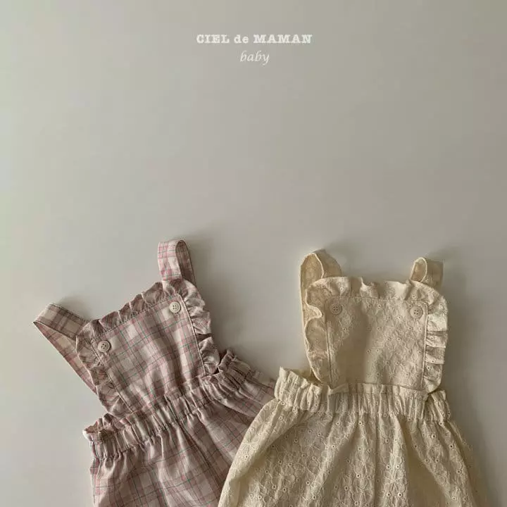 Ciel De Maman - Korean Baby Fashion - #babyclothing - Spring Frill Dungarees - 10