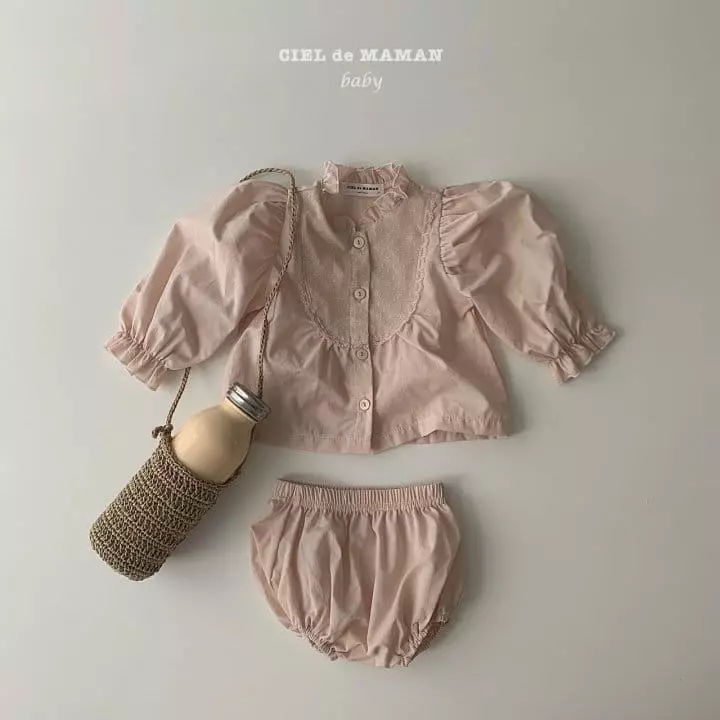 Ciel De Maman - Korean Baby Fashion - #babyfever - Lovely Blouse Bottom Set