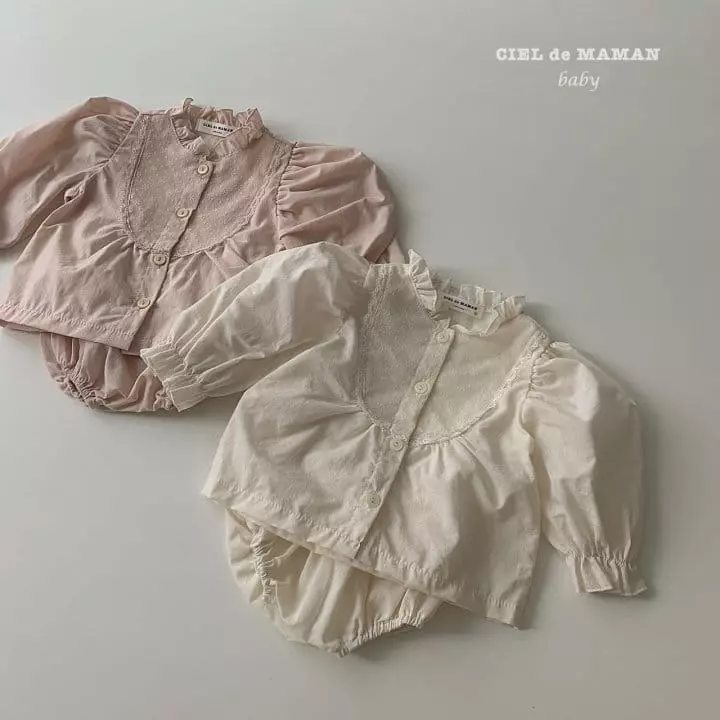 Ciel De Maman - Korean Baby Fashion - #babylifestyle - Lovely Blouse Bottom Set - 3