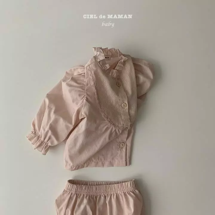 Ciel De Maman - Korean Baby Fashion - #babylifestyle - Lovely Blouse Bottom Set - 4