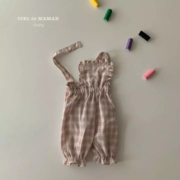 Ciel De Maman - Korean Baby Fashion - #babyootd - Spring Frill Dungarees