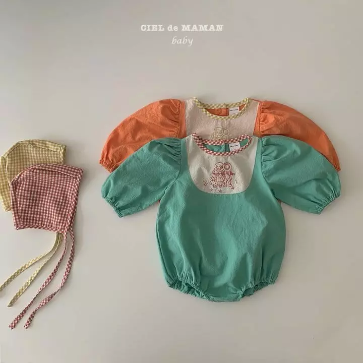 Ciel De Maman - Korean Baby Fashion - #babyootd - Grip Tok Bodysuit with Bonnet - 2