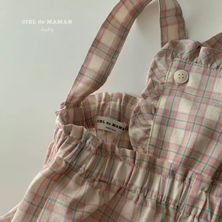 Ciel De Maman - Korean Baby Fashion - #babyoutfit - Spring Frill Dungarees - 3