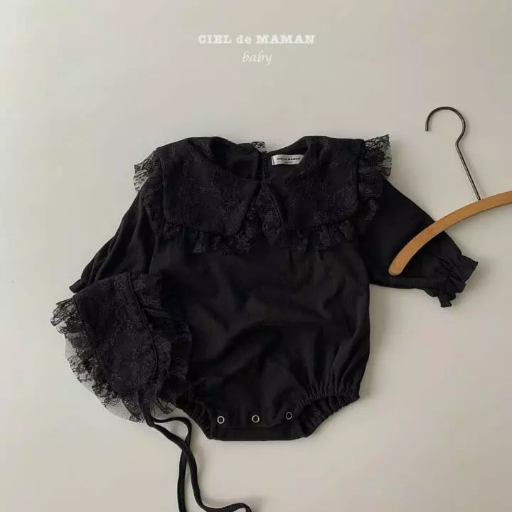 Ciel De Maman - Korean Baby Fashion - #babyoutfit - Square Frill Bodysuit with Hairband - 9