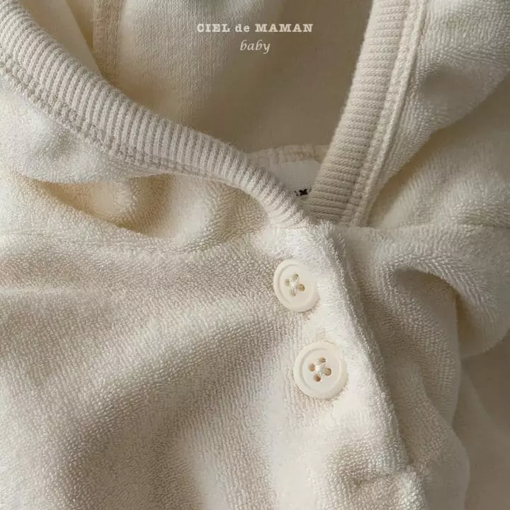 Ciel De Maman - Korean Baby Fashion - #babyoutfit - Terry Hoody Top Bottom Set - 6
