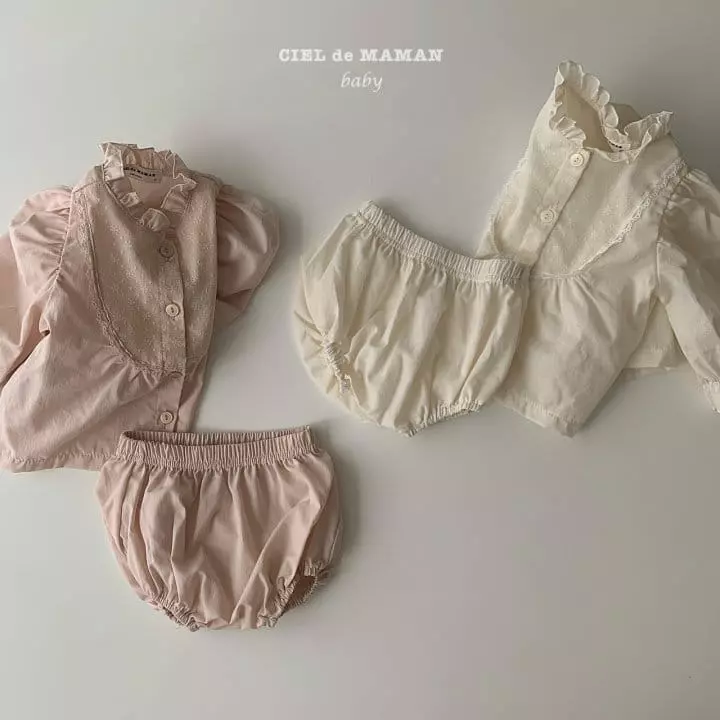 Ciel De Maman - Korean Baby Fashion - #onlinebabyboutique - Lovely Blouse Bottom Set - 9